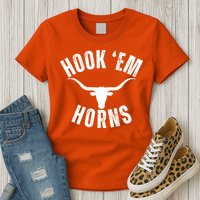 Hook Em Horns Texas State Longhorns Womens T-Shirt