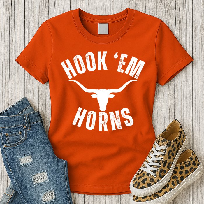 Hook Em Horns Texas State Longhorns Womens T-Shirt