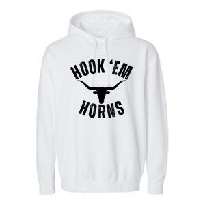 Hook Em Horns Texas State Longhorns Garment-Dyed Fleece Hoodie