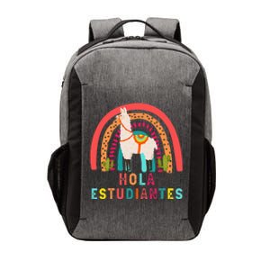 Hola Estudiantes Hello Prek Llama Spanish Teacher School Vector Backpack