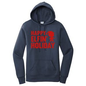 Happy Elfin Holiday Christmas Women's Pullover Hoodie