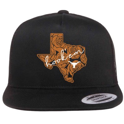 Hook Em Flat Bill Trucker Hat