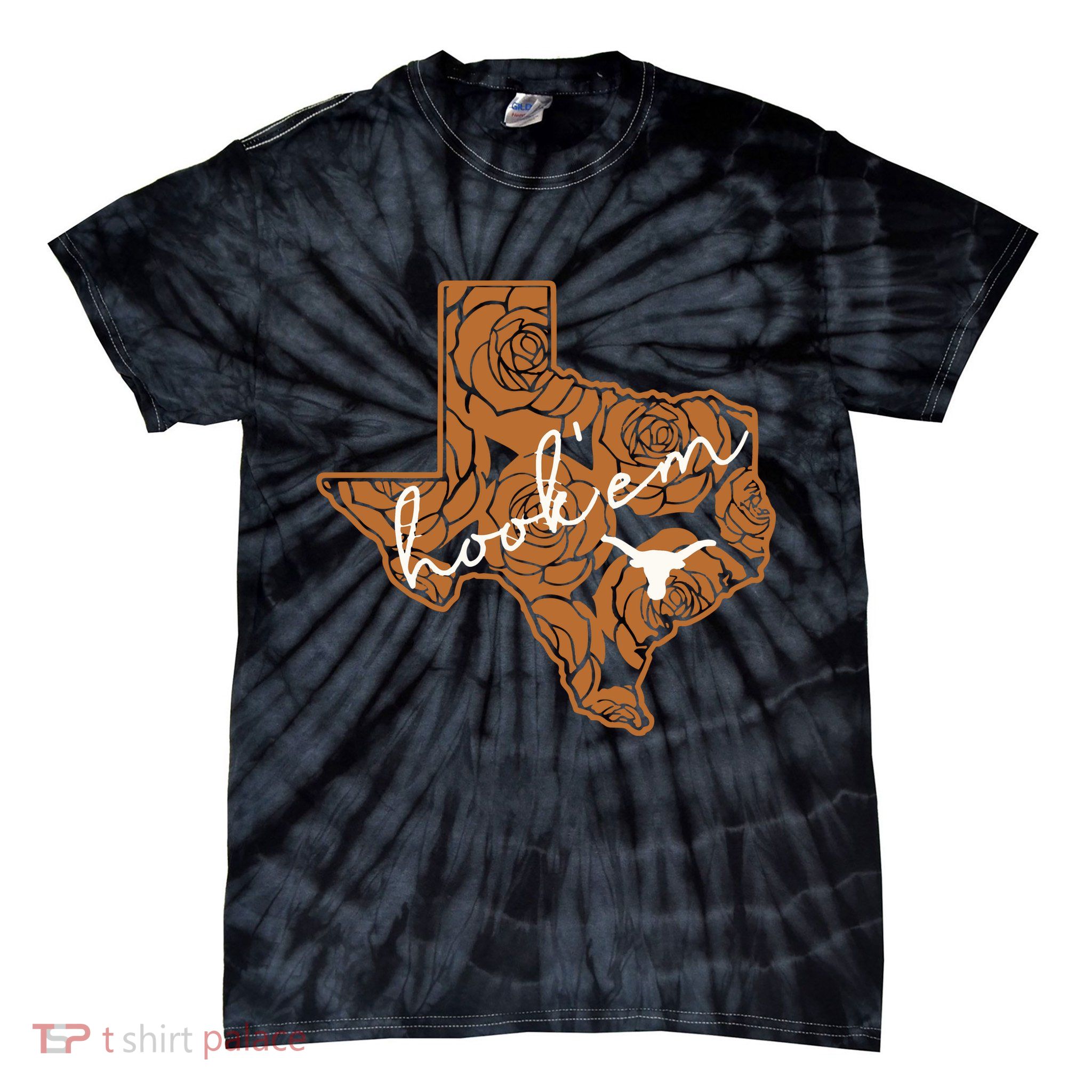 Hook Em Tie-Dye T-Shirt