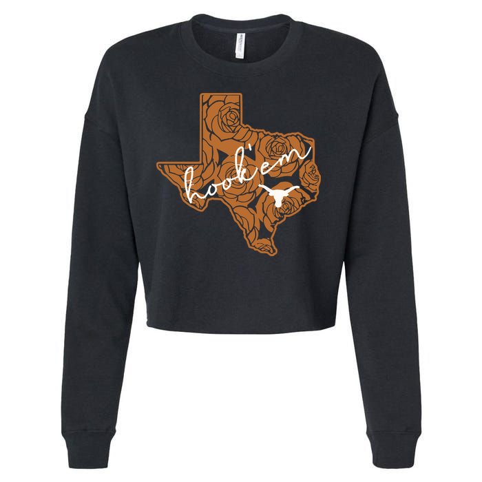 Hook Em Cropped Pullover Crew