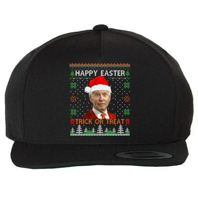 Happy Easter Hlw Funny Joe Biden Christmas Ugly Sweater Gift Wool Snapback Cap