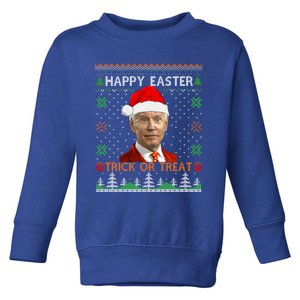 Happy Easter Hlw Funny Joe Biden Christmas Ugly Sweater Gift Toddler Sweatshirt