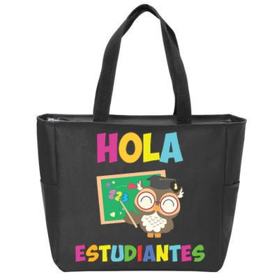 Hola Estudiantes Hello Class Funny Spanish Teacher Zip Tote Bag