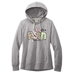 Happy Easter He Is Risen Jesus Christian Women's Fleece Hoodie