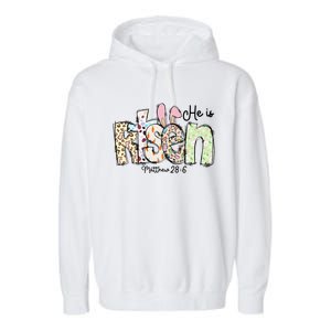 Happy Easter He Is Risen Jesus Christian Garment-Dyed Fleece Hoodie