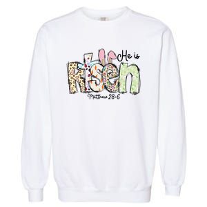 Happy Easter He Is Risen Jesus Christian Garment-Dyed Sweatshirt