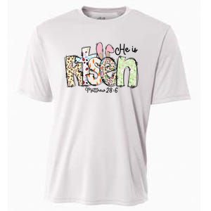 Happy Easter He Is Risen Jesus Christian Cooling Performance Crew T-Shirt