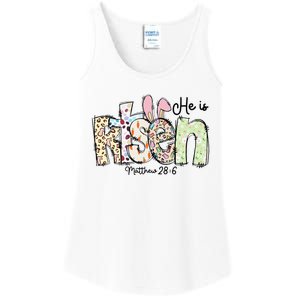 Happy Easter He Is Risen Jesus Christian Ladies Essential Tank