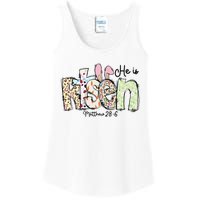 Happy Easter He Is Risen Jesus Christian Ladies Essential Tank