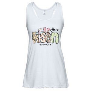 Happy Easter He Is Risen Jesus Christian Ladies Essential Flowy Tank