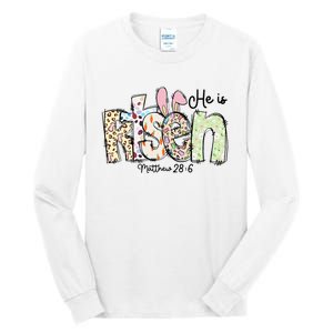 Happy Easter He Is Risen Jesus Christian Tall Long Sleeve T-Shirt