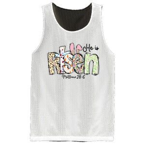 Happy Easter He Is Risen Jesus Christian Mesh Reversible Basketball Jersey Tank