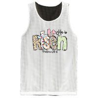 Happy Easter He Is Risen Jesus Christian Mesh Reversible Basketball Jersey Tank