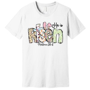 Happy Easter He Is Risen Jesus Christian Premium T-Shirt