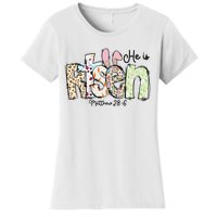 Happy Easter He Is Risen Jesus Christian Women's T-Shirt