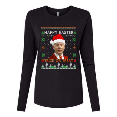 Happy Easter Hlw Funny Joe Biden Christmas Ugly Sweater Gift Womens Cotton Relaxed Long Sleeve T-Shirt