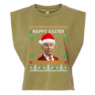 Happy Easter Hlw Funny Joe Biden Christmas Ugly Sweater Gift Garment-Dyed Women's Muscle Tee