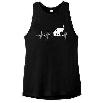 Heartbeat Elephant Ladies PosiCharge Tri-Blend Wicking Tank