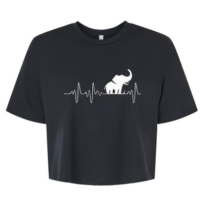 Heartbeat Elephant Bella+Canvas Jersey Crop Tee