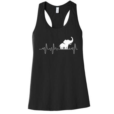 Heartbeat Elephant Women's Racerback Tank