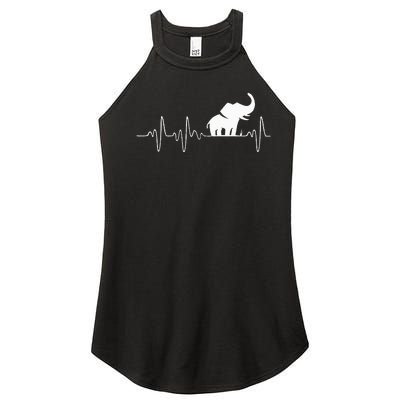 Heartbeat Elephant Women's Perfect Tri Rocker Tank