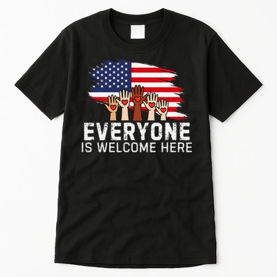 Here Everyone Is Welcome Important Idaho Teacher Funny Tall T-Shirt