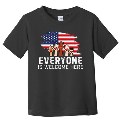 Here Everyone Is Welcome Important Idaho Teacher Funny Toddler T-Shirt