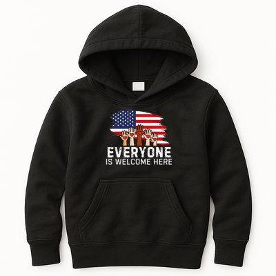 Here Everyone Is Welcome Important Idaho Teacher Funny Kids Hoodie