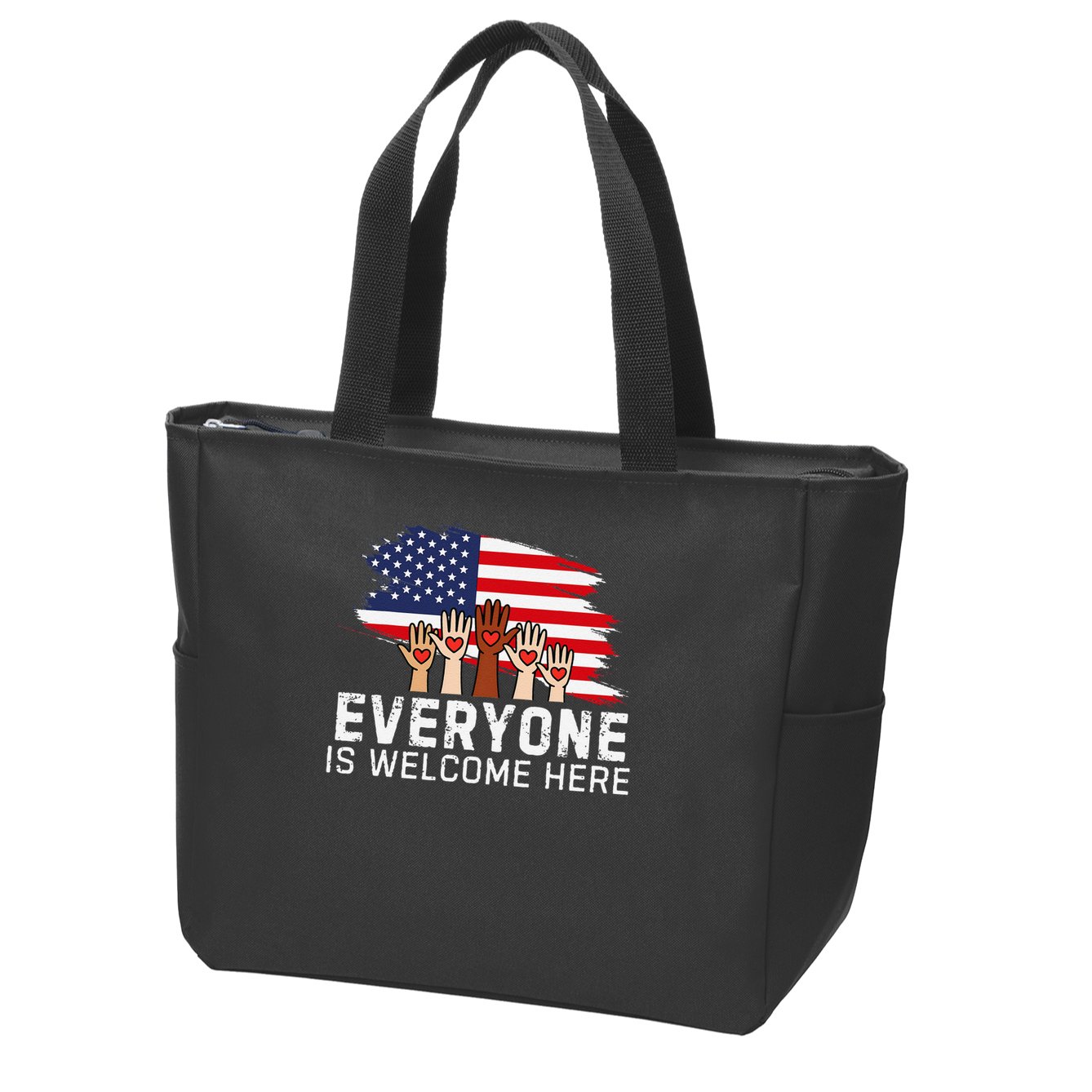 Here Everyone Is Welcome Important Idaho Teacher Funny Zip Tote Bag