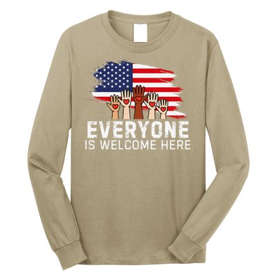 Here Everyone Is Welcome Important Idaho Teacher Funny Long Sleeve Shirt