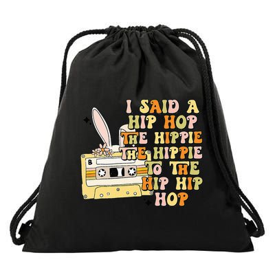 Happy Easter I Said A Hip Hop The Hippie Drawstring Bag