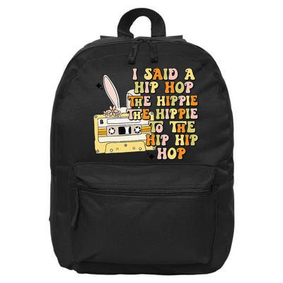 Happy Easter I Said A Hip Hop The Hippie 16 in Basic Backpack