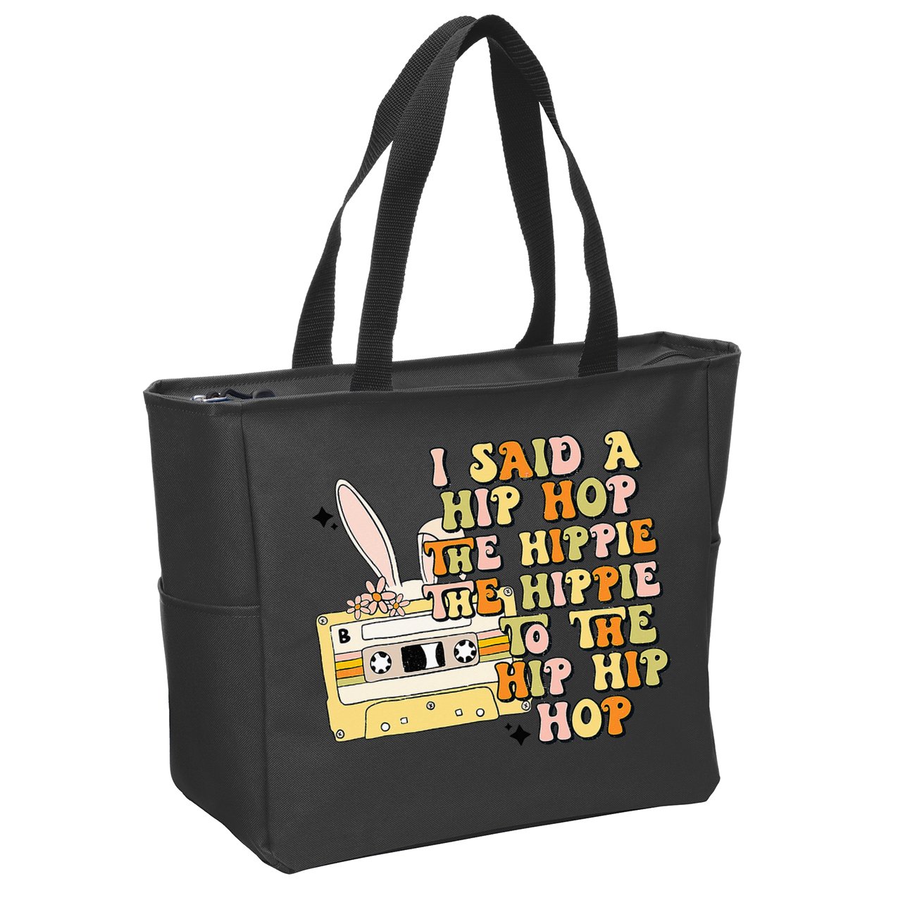 Happy Easter I Said A Hip Hop The Hippie Zip Tote Bag