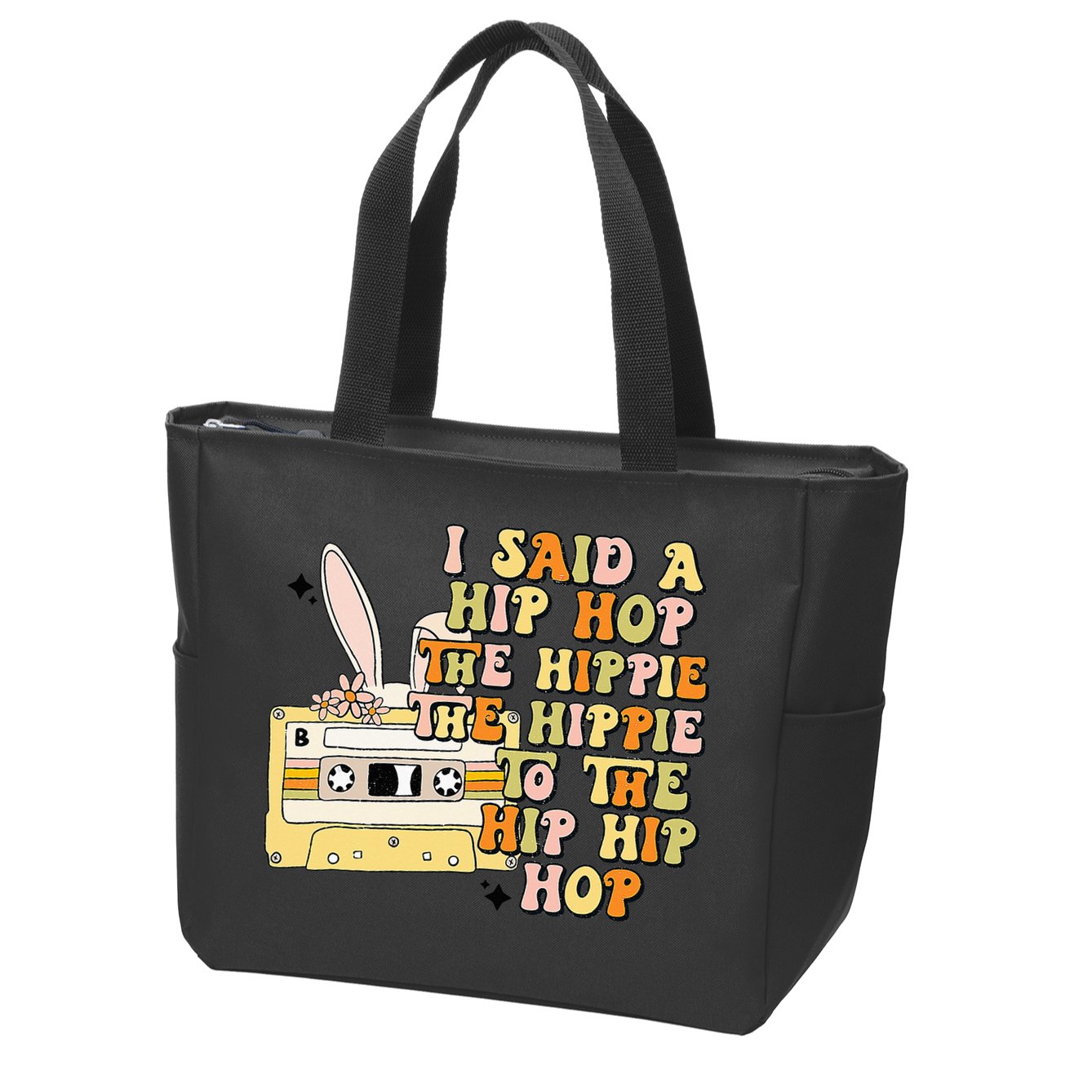 Happy Easter I Said A Hip Hop The Hippie Zip Tote Bag