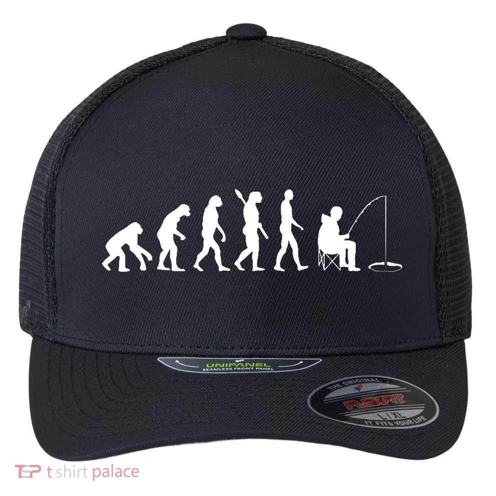 Human Evolution Ice Fishing Flexfit Unipanel Trucker Cap