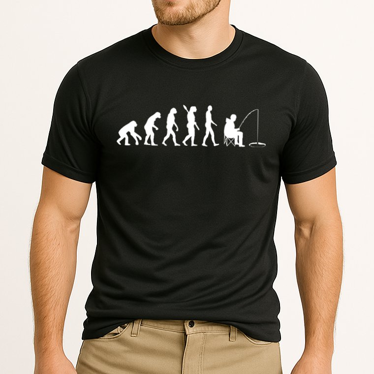 Human Evolution Ice Fishing Cooling Performance Crew T-Shirt