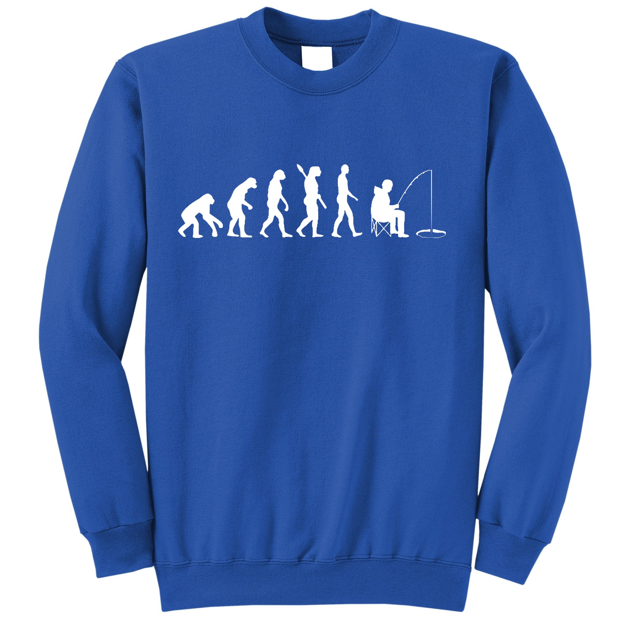 Human Evolution Ice Fishing Sweatshirt