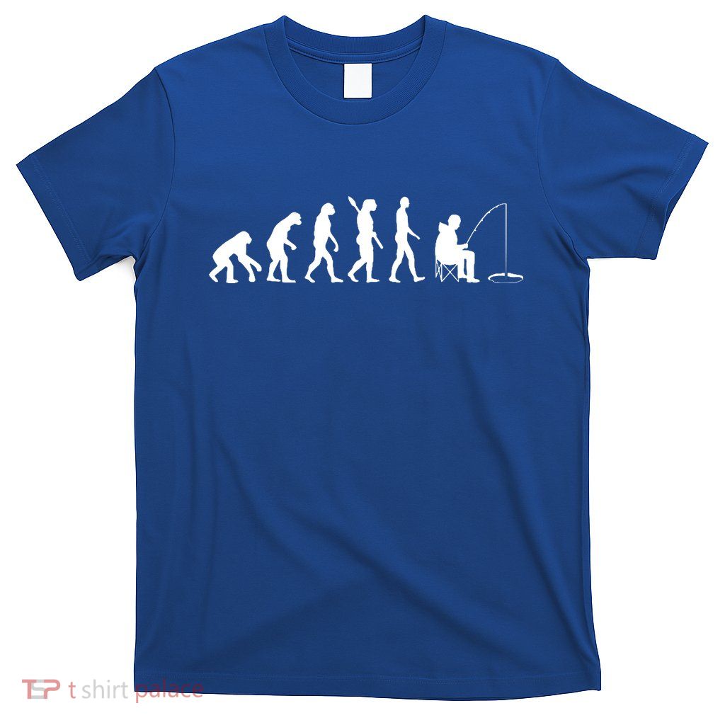 Human Evolution Ice Fishing T-Shirt