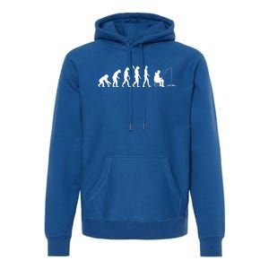 Human Evolution Ice Fishing Premium Hoodie