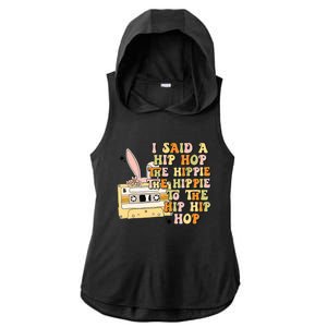 Happy Easter I Said A Hip Hop The Hippie To The Hip Hip Hop Ladies PosiCharge Tri-Blend Wicking Draft Hoodie Tank