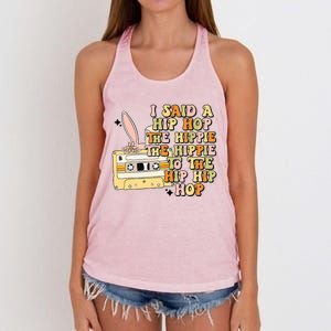 Happy Easter I Said A Hip Hop The Hippie To The Hip Hip Hop Women's Knotted Racerback Tank