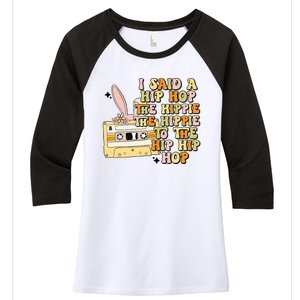 Happy Easter I Said A Hip Hop The Hippie To The Hip Hip Hop Women's Tri-Blend 3/4-Sleeve Raglan Shirt