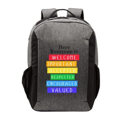 Here Everyone Is Welcome Important Idaho Teacher Funny Vector Backpack