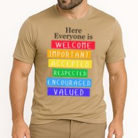 Here Everyone Is Welcome Important Idaho Teacher Funny Cooling Performance Crew T-Shirt