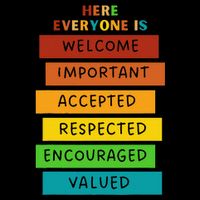 Here Everyone Is Welcome Important Accepted Respect Teacher Zip Tote Bag