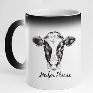 Heifer Please Funny Cow 11oz Black Color Changing Mug